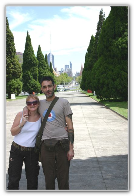 Stuart & Karen at the Shrine of Remembrance Melbourne 1